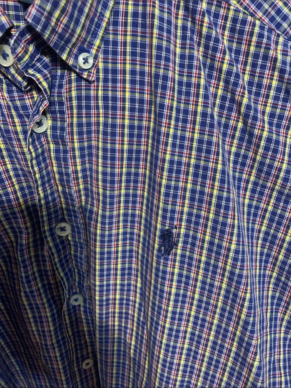 Polo by Ralph Lauren Navy Multicolor Plaid Button-Down Shirt
